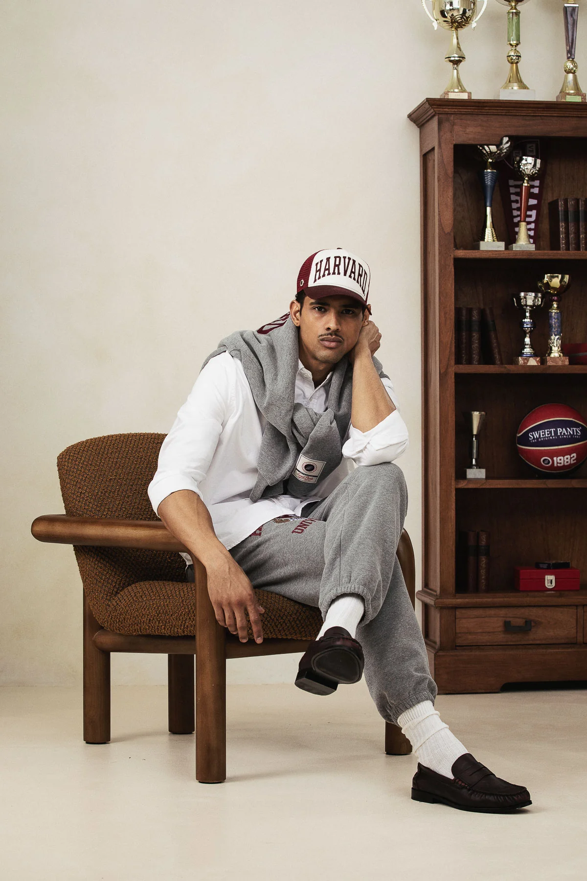 HARVARD PANTS DARK MARL - Image 4