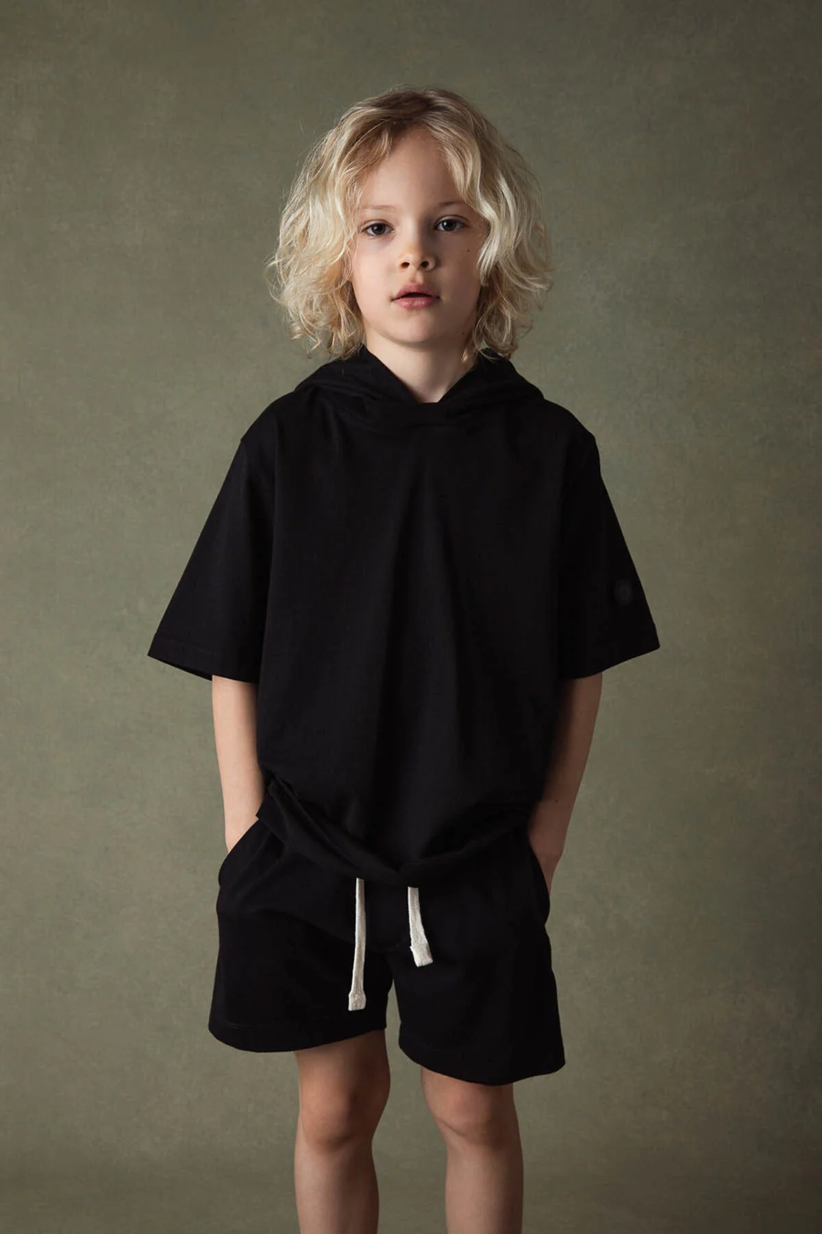 KID JERSEY HOOD BLACK - Image 5