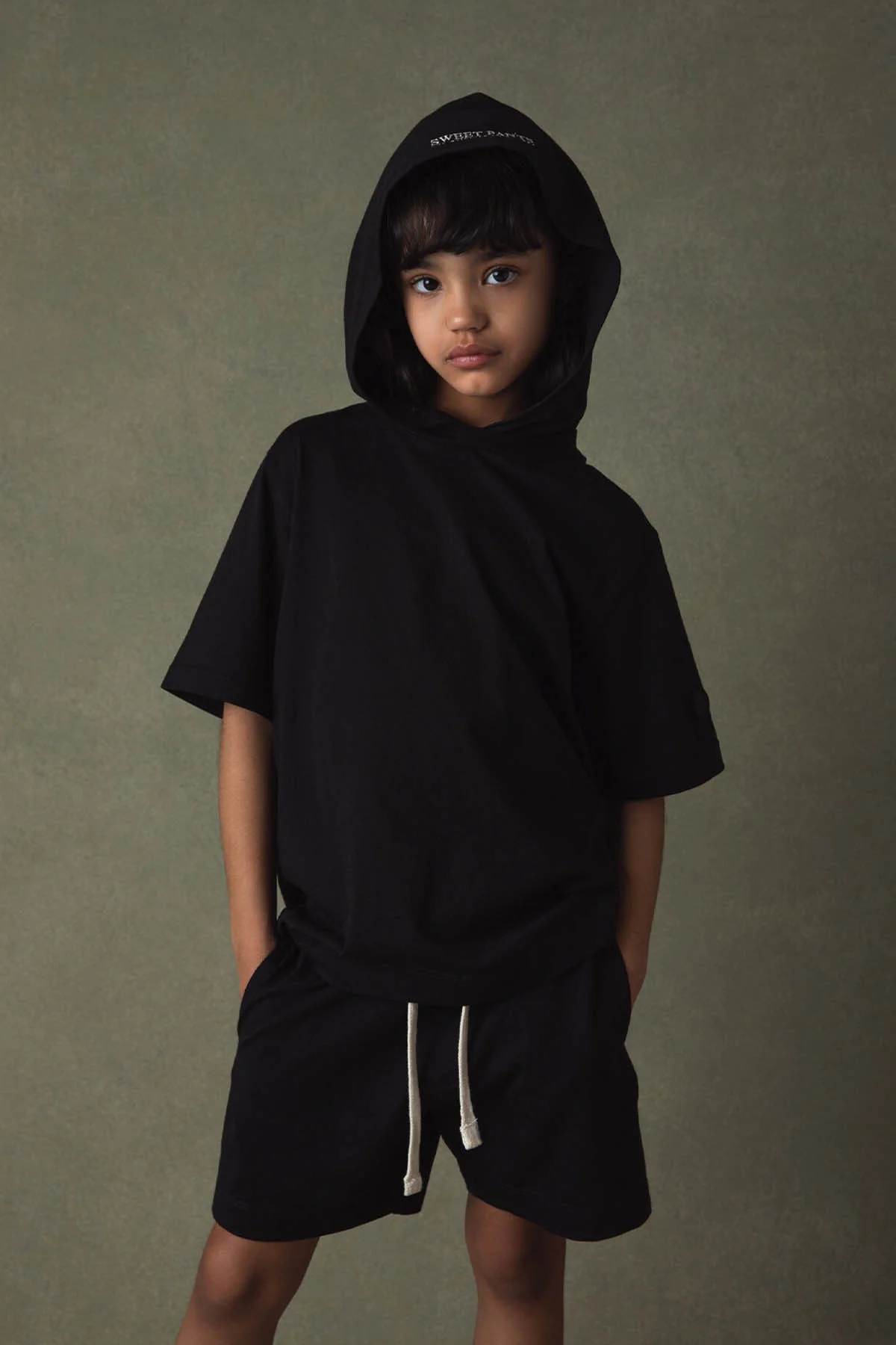 KID JERSEY HOOD BLACK - Image 6