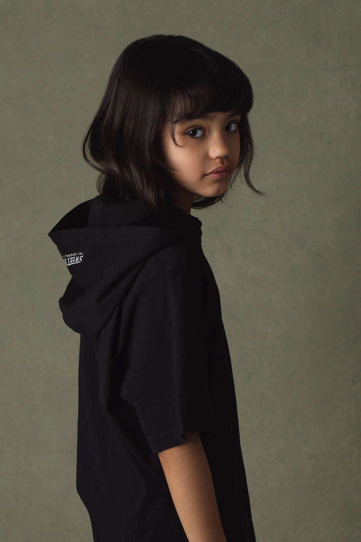 KID JERSEY HOOD BLACK - Image 7