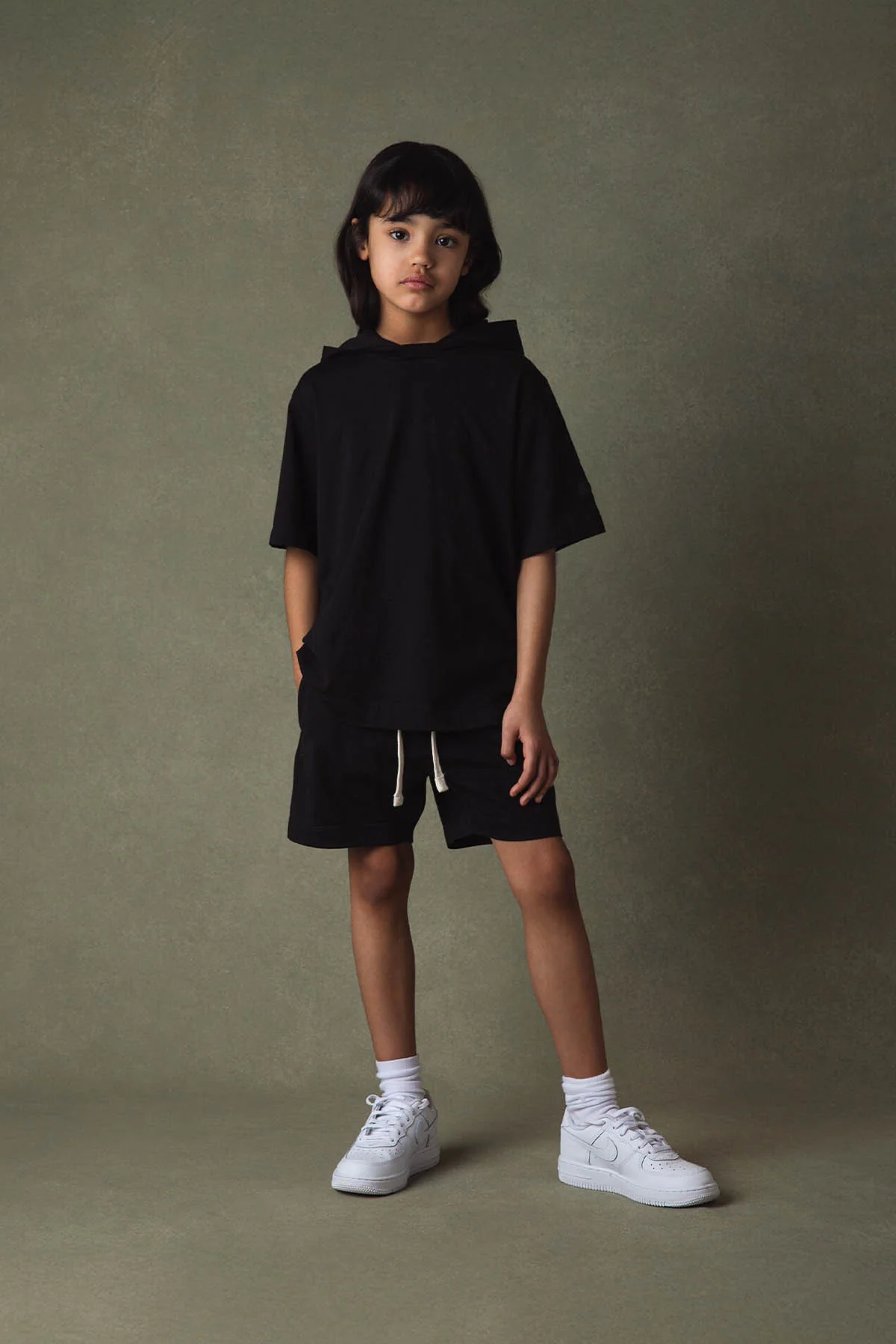 KID JERSEY HOOD BLACK - Image 8